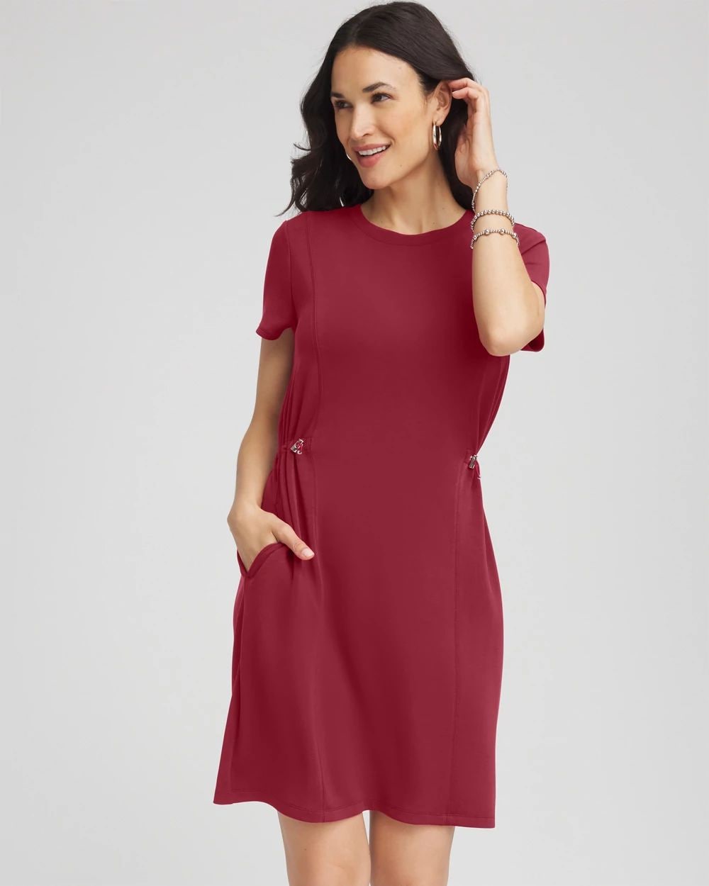 Zenergy® Scuba Bungee-Waist Dress | Chico's Zenergy® Scuba Bungee-Waist Dress | Chico's